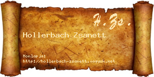 Hollerbach Zsanett névjegykártya